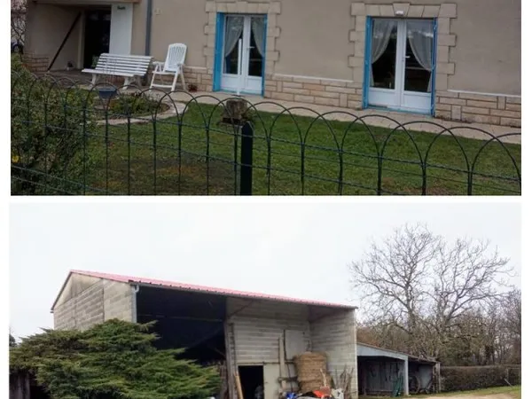 maison habitation et hangars avec un hectare de terrain.