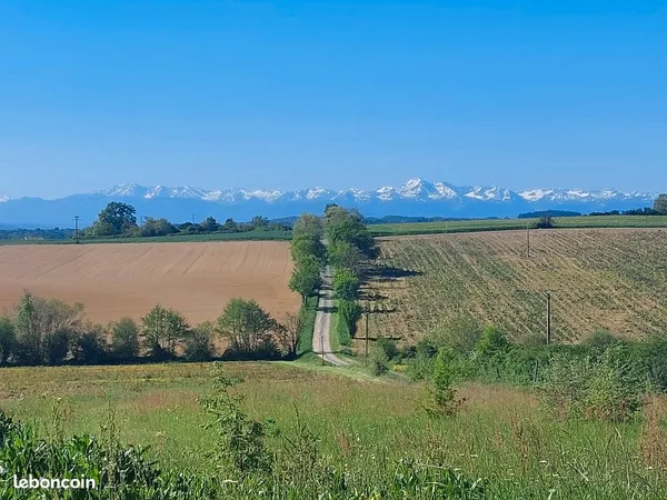 Terrain constructible vue panoramique Pyrénées