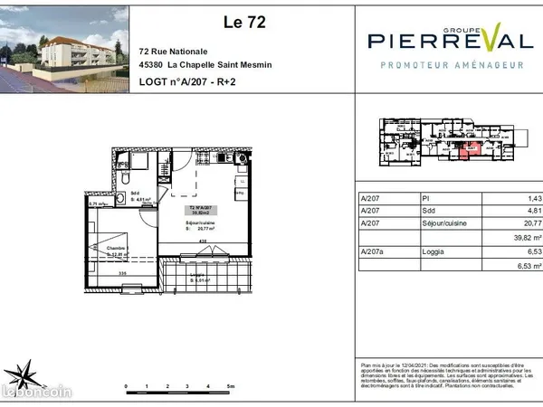 Appartement 2 pièces 40 m²