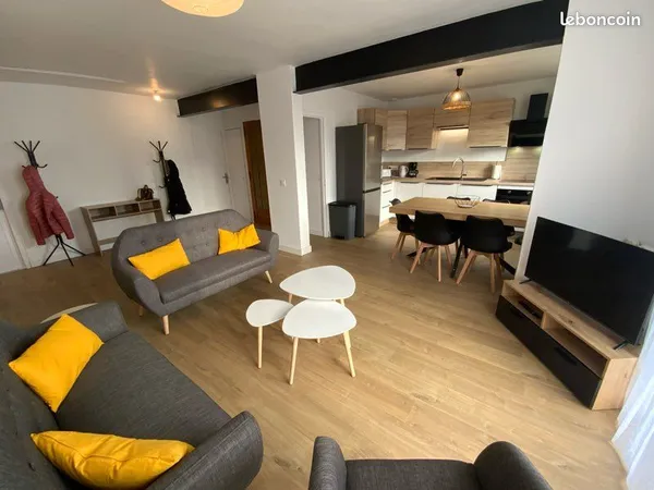 Appart T5 avec garage et jardin