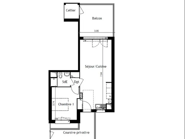 Appartement 2 pieces