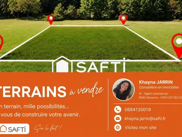 Grand terrain constructible 1 506 m² - Libre de constructeur