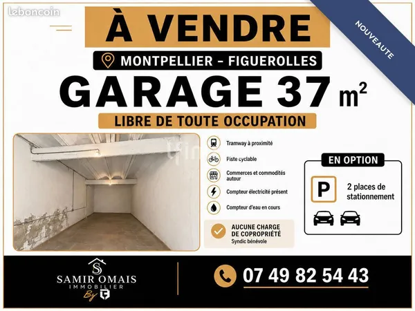 Garage 37 m² Montpellier