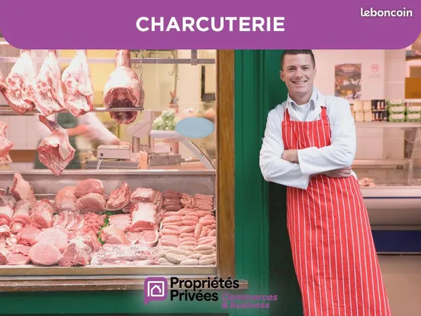Fonds de commerce boucherie, charcuterie 40 m²