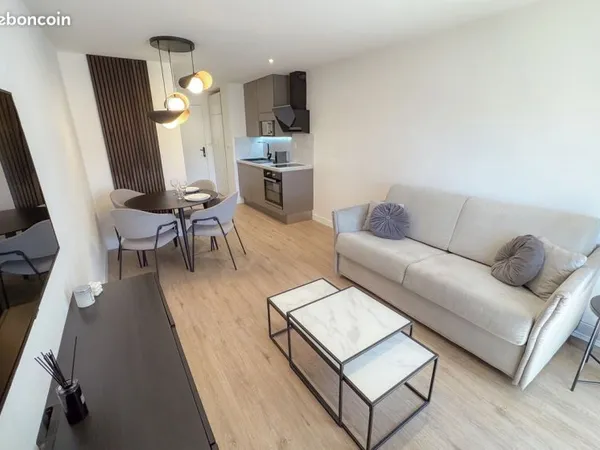Studio 24m² meublé - terrasse, parking privé et internet inclus