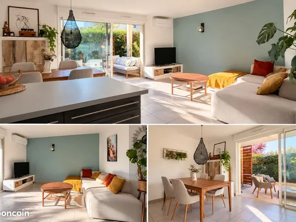 T3 74 m² en rez-de-chaussée avec terrasse de 28 m² et clim