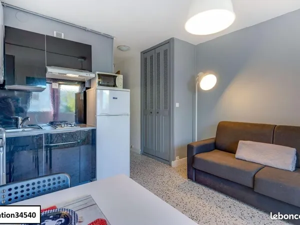 Studio meublé 18 m² avec loggia — Résidence Les Frégates, Balaruc-les-Bains