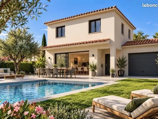 Maison neuve 115 m² avec 4 chambres et garage sur terrain de 738 m² à Istres (13800)