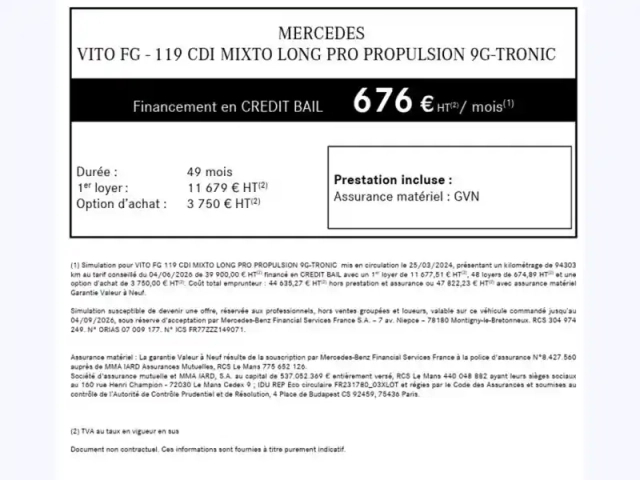 Mercedes Vito 119 cdi mixto long l2 4x4 5pla — photo 51