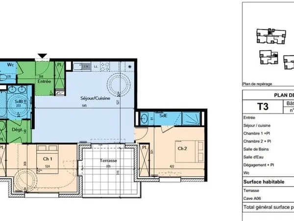 Appartement 3 pièces 77 m²