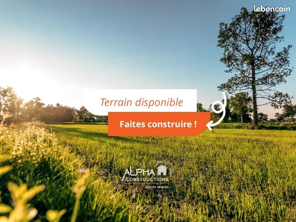 Terrain 860 m² Louchats