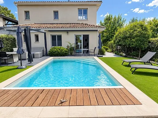 Andernos - À 100 m du Bassin, villa contemporaine avec terrasse panoramique vue Bassin