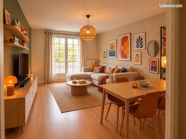 T3/4 lumineux et impeccable, dans belle résidence, 5 mn de Tours centre. Chauffage compris dans les 