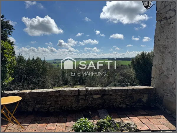 Maison pierre rénovée avec vue sur vallons gersois