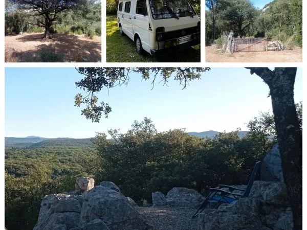 Terrain de loisirs cloturé + camping-car eau/électricité CÉVENNES