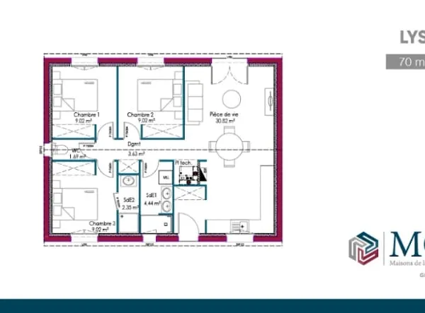 Maison neuve 7 pièces 100 m²