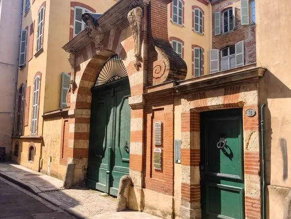 Location Studio / T1 meublé de charme avec briques apparentes — Toulouse Carmes - Calme sur cour