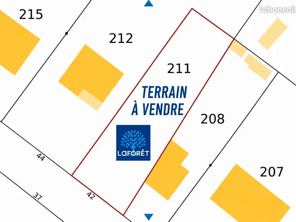 Terrain 416 m² CHAUMONTEL
