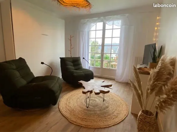 Grand T1 meublé avec balcon et parking privé