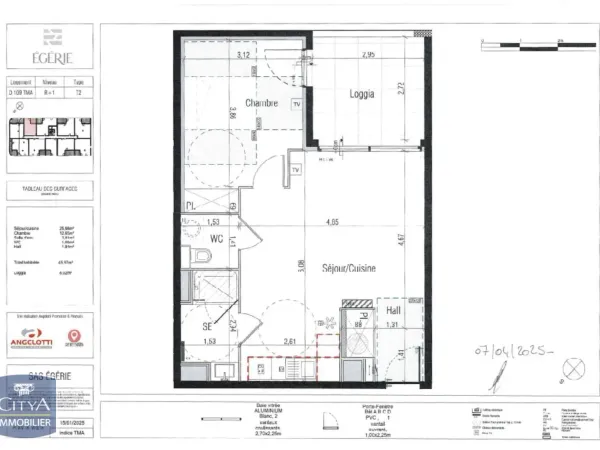 Appartement 2 pièces 46 m²